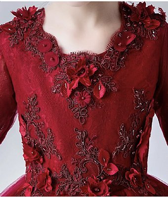 Roses Are Red Tea Gown Preorder<br>4 to 10 Years