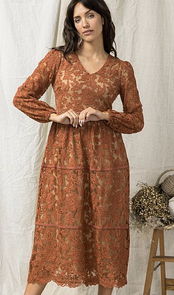 Women's Autumn Lace Dress Preorder