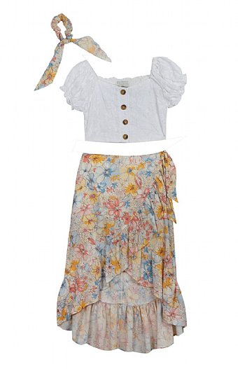 Tween Floral Maxi Skirt Set Preorder<br>7 to 16 Years