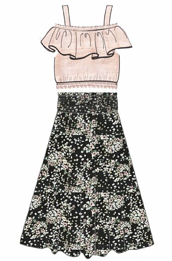 Tween Parisian Spring Skirt Set Preorder