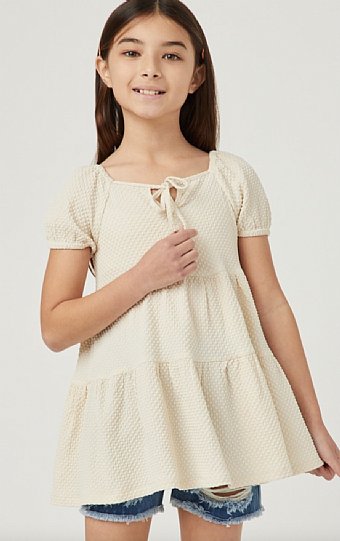 Tween Ivory Tiered Tunic Preorder