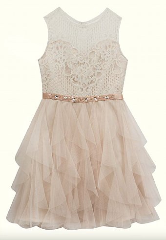 Tween Vintage Closet Lace & Chiffon Dress<br>7 to 16 Years