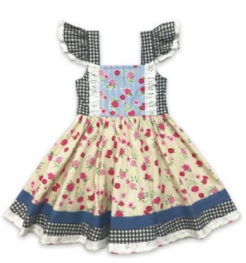 Mustard Pie 2019 Strawberry Fields Ashton Dress<BR>2T to 8 Years<BR>3 and 4 Years ONLY