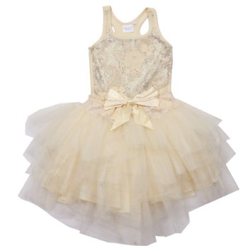 Ooh La La Couture Ava Dress in Champagne<BR>2T to 12 Years<BR>Now in Stock