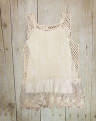 MLK Girls Crochet Tunic in Natural<BR>Now in Stock