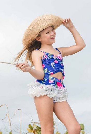 Villa Aristela One Piece Swimsuit<BR>2T to 12 Years