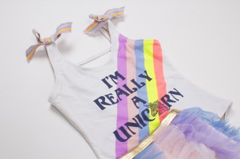 Shade Critters Unicorn Swimsuit with Skirt<BR>2T to 5 Years<BR>Now in Stock