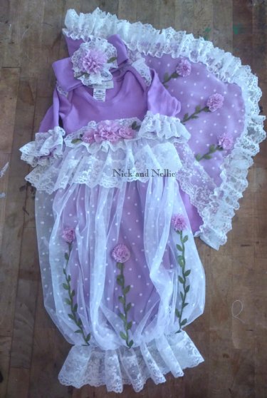 Stunning Violet Gown Set 