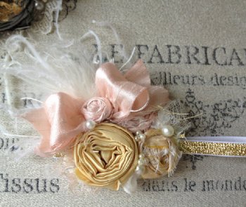 Couture Dreamy Gold & Pink Headband