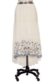 Women's Embroidered Tiered Skirt<BR>Now in Stock