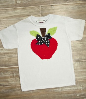 Girls Back to School Apple Shirt<br>Now in Stock