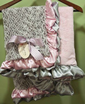 Luxury Ultra Soft Satin Trim Blanket<br>Available in Many Colors!<br>Great Baby Shower Gift!