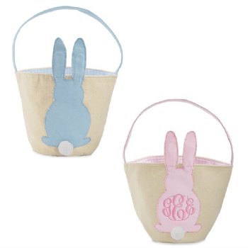 Easter 2019 Canvas Bunny Baskets<BR>Perfect for Monogramming!<BR>Now in Stock