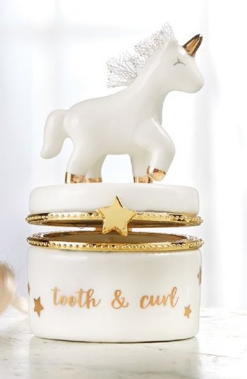 Unicorn Tooth & Curl Keepsake Box<BR>Now in Stock