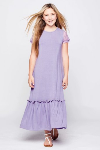Girls Lavender Maxi Dress Preorder<br>6 to 14 Years