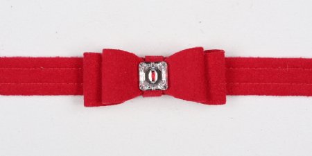 Susan Lanci Red Big Bow Collar<BR>Now in Stock