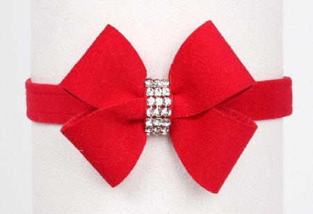 Susan Lanci Red Nouveau Bow Collar<BR>Now in Stock