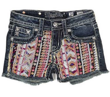 Miss Me Girls Bling Shorts<BR>7 to 12 Years<br>Now In Stock