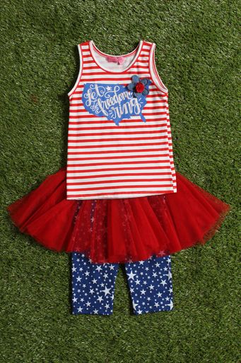 Haven Girl Let Freedom Ring Tank Top<BR>2 to 14 Years<BR>Now in Stock