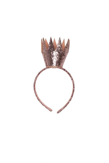 Kate Mack F15 Pink Glitter Crown Headband<BR>Now in Stock