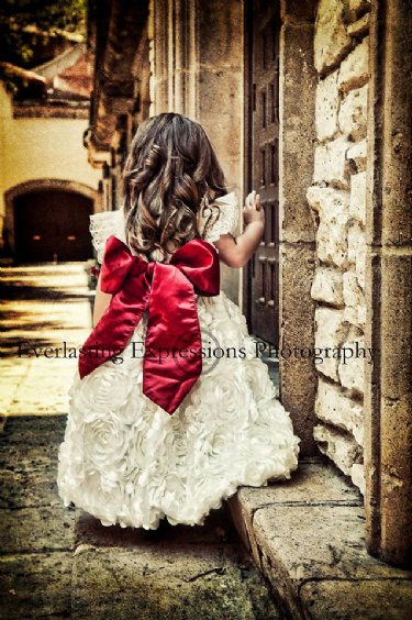 Couture Romantic Holiday Bloom Gown<br>Wow Stunning! Holiday Portrait Must Have!<br>6 Months to 12 Years