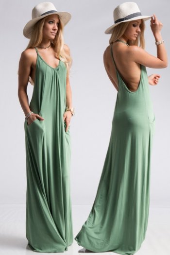 Women's Sea Green Maxi Dress<BR>Now in Stock
