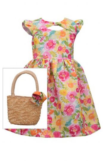 Girls Garden Social Dress & Purse Set<br>4 to 6X<br>Now in Stock