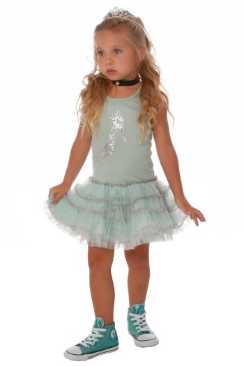 Ooh La La Couture  Crystal Slipper Poufy Dress<BR>12 Months to 12 Years<BR>Now in Stock