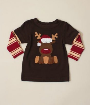 MM Boys Reindeer Shirt<BR>2T ONLY