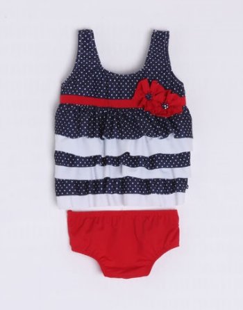 Girls Liberty Belle 2 Piece Tankini Swimsuit<BR>18 Months ONLY