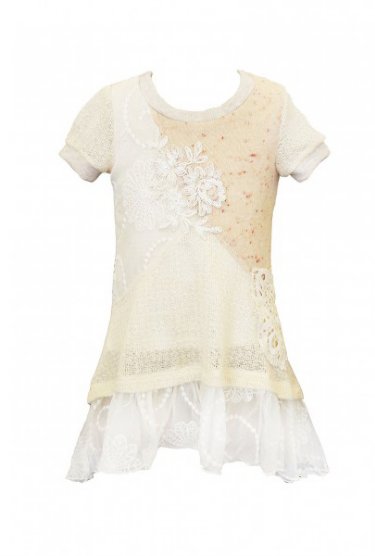 Girls Shabby Chic Lace Tunic<br>4 to 10 Years