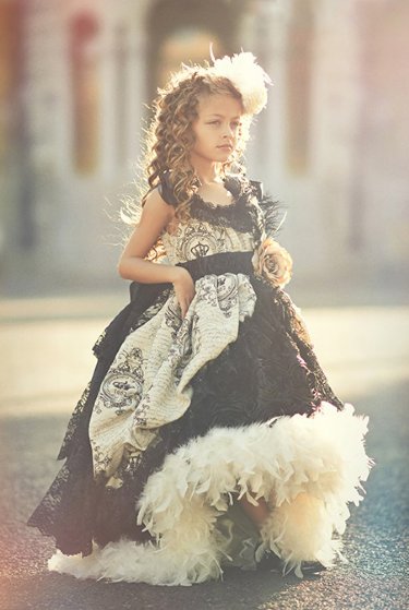 Couture Holiday in Paris Feather Gown
