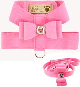 Susan Lanci Perfect Pink Big Bow Harness<BR>Now in Stock