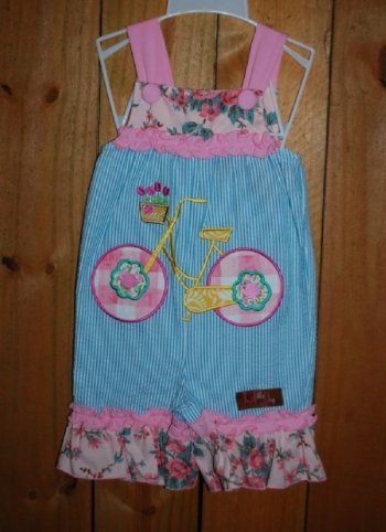 Spring Ride Applique Romper<BR>6 Months to 4T<BR>Now in Stock