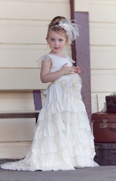 Dollcake Here Comes the Bride Frock <br>12 Months to 10 Years<BR>Now in Stock<br>Only At Cassie's Closet