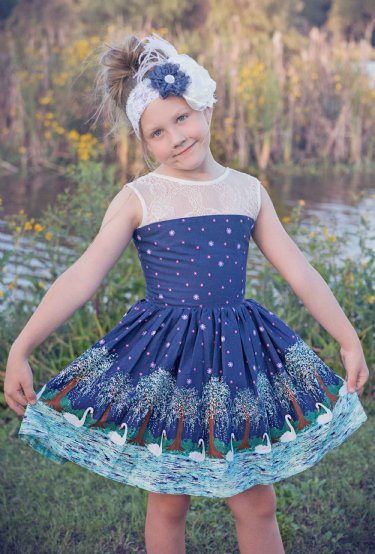 Swan Soiree Dress<br>6 to 16 Years<BR>Now in Stock