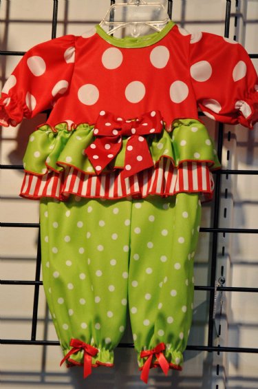 Holiday Wonderland Frilly Sleeper<br>6 Months ONLY