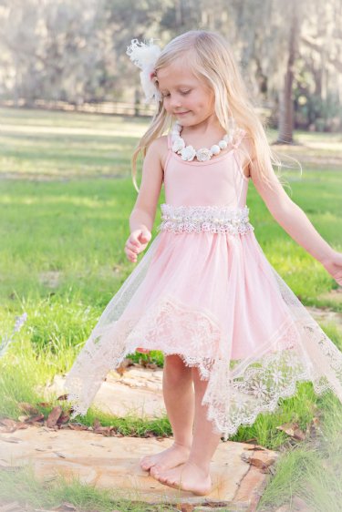 MLK Girls Lavender & Lace Twirl Dress 2 to 10 Years
