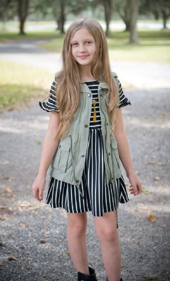 Tween Knit Dress & Utility Vest Set<br>Now In Stock<br>7 to 16 Years