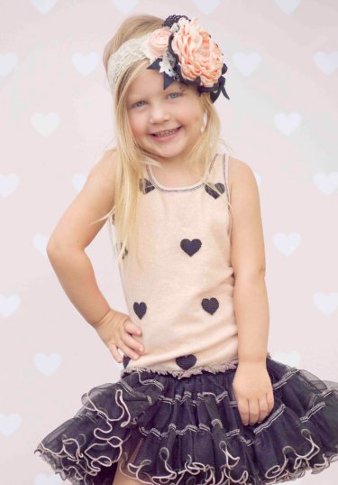 Couture Blush & Black Headband<BR>Now in Stock