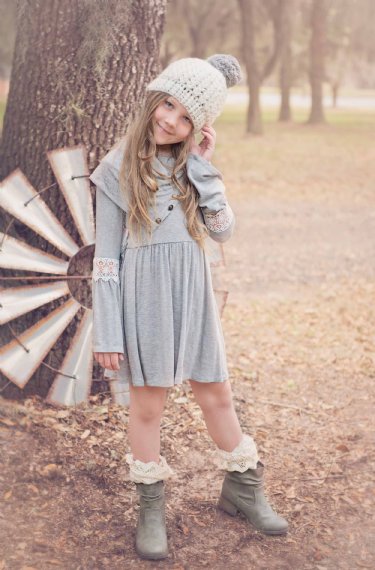 Heather & Lace Tween Dress<br>14 Years ONLY