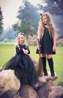 Girls Halloween Dresses & Boys Outfits