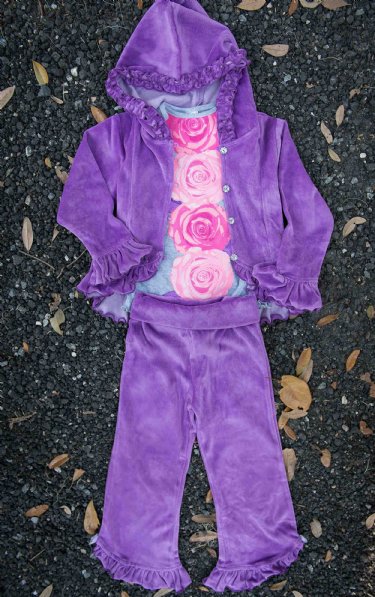 Girls Rosey Posey Top<BR>3T & 7/8 Years ONLY