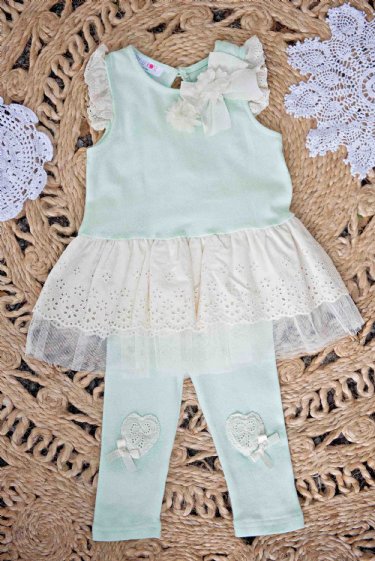Shabby Chic Tunic & Legging in Mint<br>Now in Stock