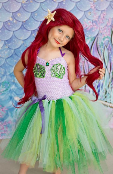 Girls Ariel Mermaid Tutu Dress