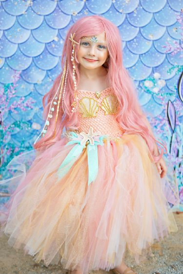 Enchanted Mermaid Tutu Dress Pink<br>Sizes 6 to 10 Years in Stock