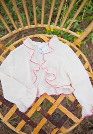Spring Cream & Pink Cardigan<br>12M, 7, & 12 Years ONLY