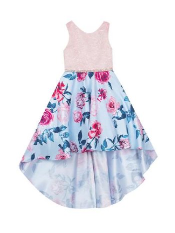 Girls Floral & Lace Hi-Low Dress<BR>Now in Stock