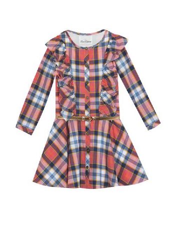 Tween Plaid Ruffle Dress Now in Stock!<BR>7 to 16 Years