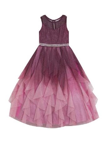 Tween Glitter Cascading Maxi Dress<BR>7 to 16 Years <br>Now In Stock